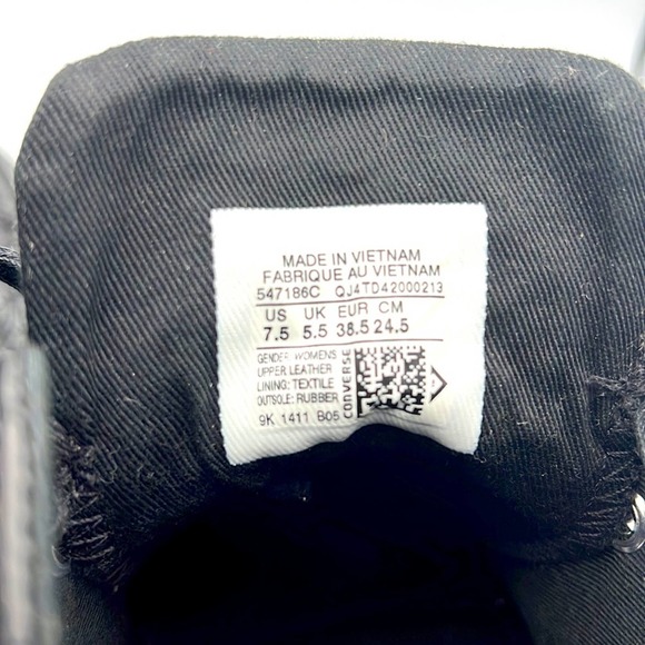 RARE Chuck Taylor All Star Lux Embossed Reptile Mid Top Sneaker Wedges sz7.5 - Picture 12 of 14